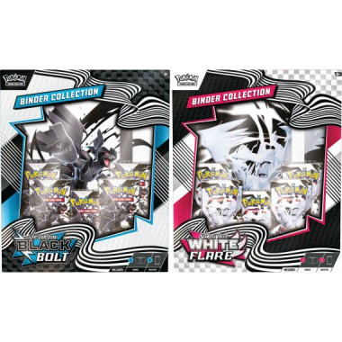 Zestaw: 2x Pokémon TCG: Black Bolt & White Flare - Binder Collection - Reshiram + /Zekrom