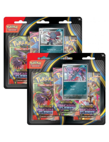 Zestaw: 2x Pokémon TCG: Mega Evolution - Phantasmal Flames - 3-Pack Blister - Weavile/Sneasel