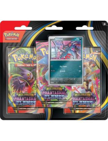 Zestaw: 2x Pokémon TCG: Mega Evolution - Phantasmal Flames - 3-Pack Blister - Weavile/Sneasel
