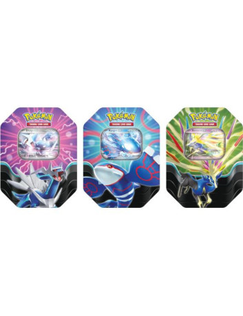 Zestaw: 3x Pokémon TCG: SV Spring Azure Legends Tin Dialga Xerneas Kyogre Setx3