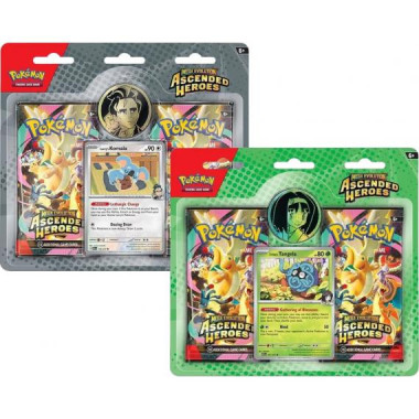 Zestaw: 2x Pokemon TCG: ME - Ascended Heroes - Trainer's 2-pack Blister (TASNGELA + KOMALA)