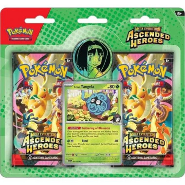 Zestaw: 2x Pokemon TCG: ME - Ascended Heroes - Trainer's 2-pack Blister (TASNGELA + KOMALA)