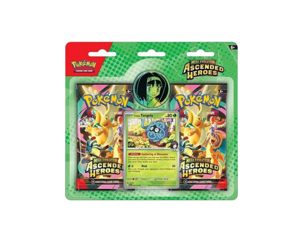 Zestaw: 2x Pokemon TCG: ME - Ascended Heroes - Trainer's 2-pack Blister (TASNGELA + KOMALA)