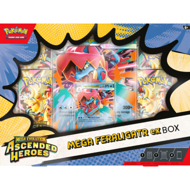 Zestaw: 3x Pokémon TCG: Ascended Heroes - Meganium ex/Emboar ex Box/Feraligatr ex Box