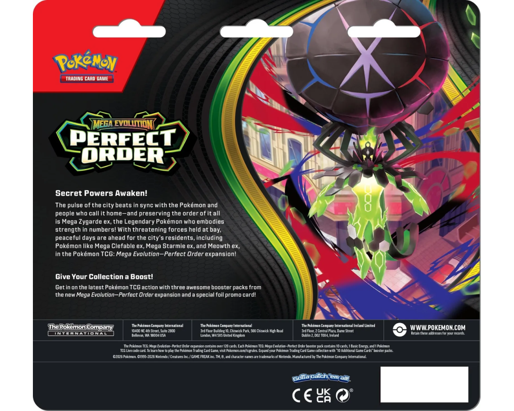 Pokémon TCG: Perfect Order - 3-pack Checklane Blister Chikorita