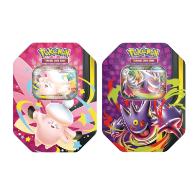 Zestaw: 2x Pokémon TCG: Mega Moonlit Tin Gengar+Cefable