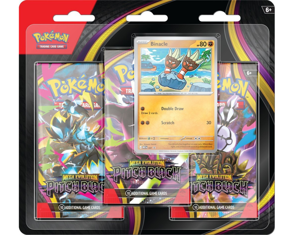 Pokémon TCG: Mega Evolution - Pitch Black - 3-Pack Blister