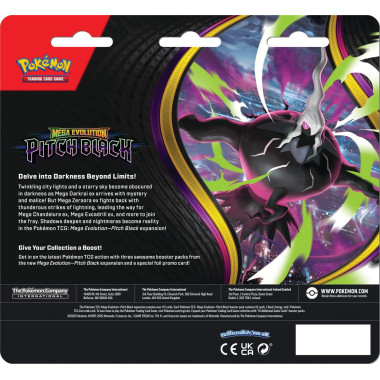 Pokémon TCG: Mega Evolution - Pitch Black - 3-Pack Blister