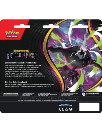 Pokémon TCG: Mega Evolution - Pitch Black - 3-Pack Blister