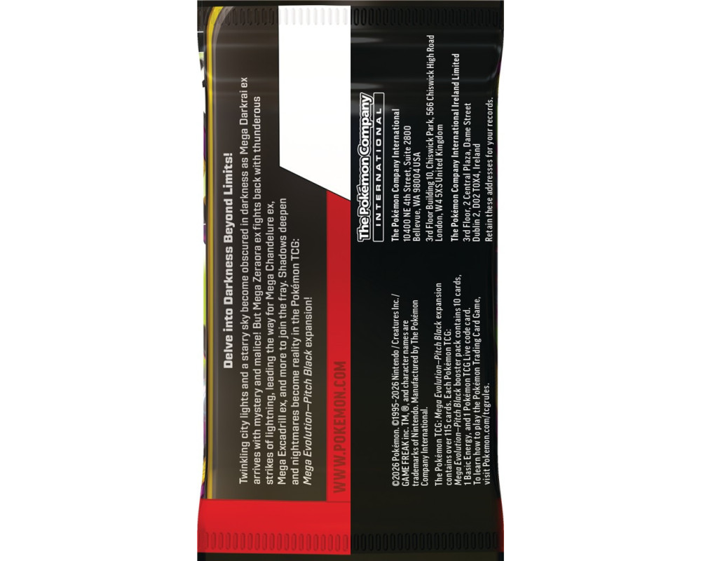Pokémon TCG: Mega Evolution - Pitch Black - 3-Pack Blister